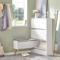 Meuble à Chaussures FSR134-W -Magasin de meubles bd457f527eb04ba1a7aabcb22780d14d