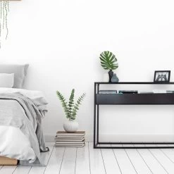 Table Console Verre Avec 4 Compartiments -Magasin de meubles bd703538f59341d9a408bca9e4493bd2