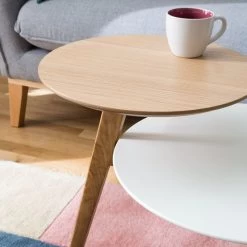 Table D'appoint Wolka 23 Table D'appoint Wolka -Magasin de meubles beistelltisch wolka eiche teilmassiv eiche weiss 4783448