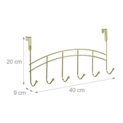 5x Patères De Porte Avec 6 Crochets -Magasin de meubles c969382808a4412aac20082dd8204d16