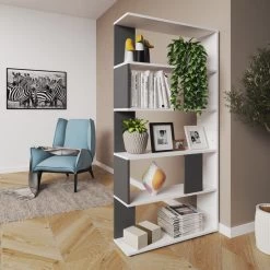 Etagère 80cm Anthracite/blanc 11 Etagère 80cm Anthracite/blanc -Magasin de meubles cab6b542618542428309f63b00d14e1a