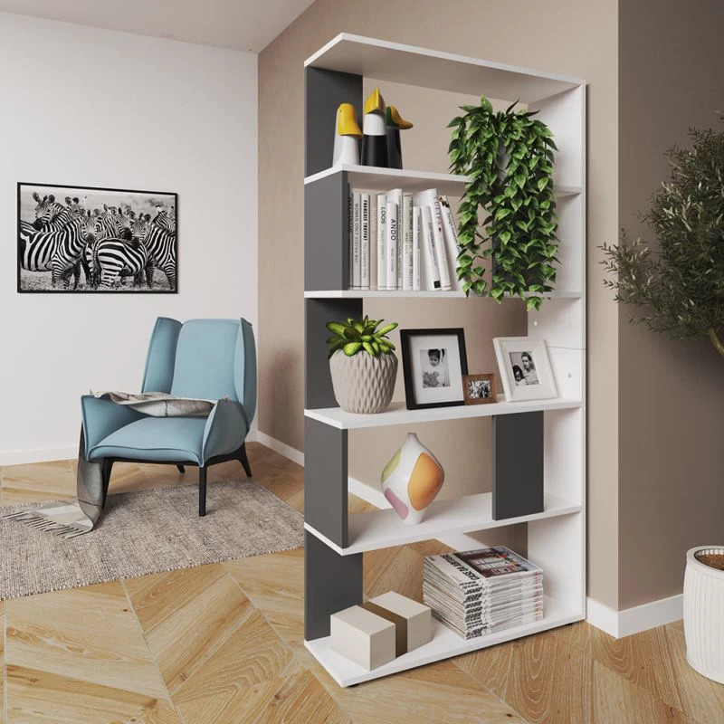 Etagère 80cm Anthracite/blanc 5 Etagère 80cm Anthracite/blanc – Image 5