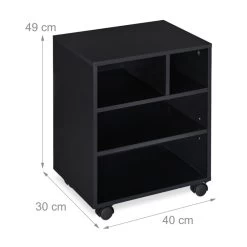 Caisson à Roulettes Noir -Magasin de meubles cb2b5e41a6f045adbf3186799cba846b