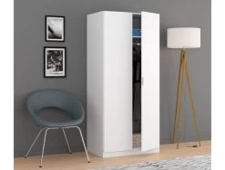 Armoire Penderie 2 Portes L82 X H180 Cm -Magasin de meubles d02c306df9d745b9ab375555837a9e68