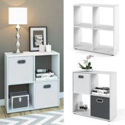 Etagère Tetra Blanc 4 Compartiments -Magasin de meubles d2c1ca41211845ed806a2a1cca960e69