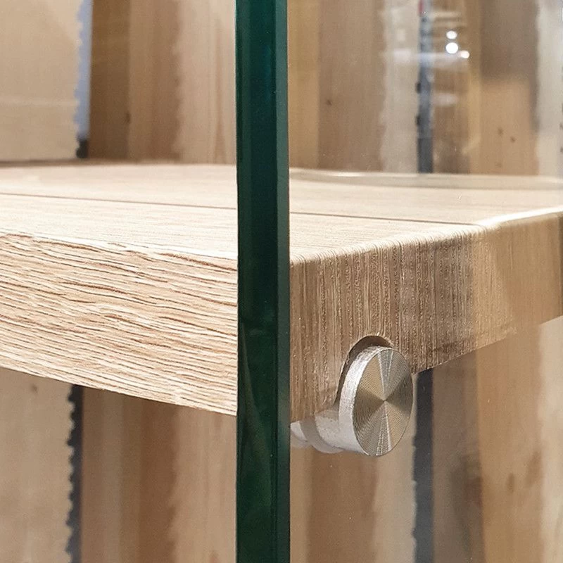 Console Verre Trempé étagère Bois ICE 4 Console Verre Trempé étagère Bois ICE – Image 4