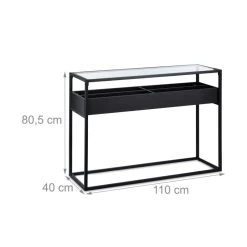 Table Console Verre Avec 4 Compartiments -Magasin de meubles dd7df72197094d27a9dc28349871c280