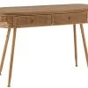 Console 2 Tiroirs Métal/bois Marron