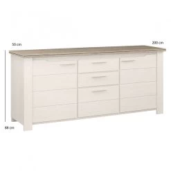 Buffet Effet Frêne Blanchi Chêne Gris -Magasin de meubles ddcd9c96b2d348229bf36f529e304a80