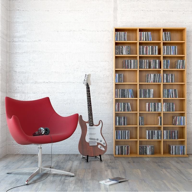 Étagère à CD Jukebox 178cm Blanc 8 Étagère à CD Jukebox 178cm Blanc – Image 8