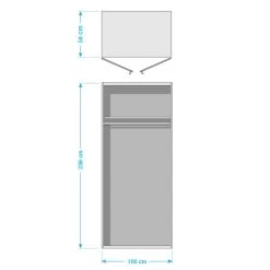 Armoire à Portes Battantes Brooklyn II -Magasin de meubles drehtuerenschrank brooklyn i polarweiss 100 cm 2 tuerig 236 cm 5016440