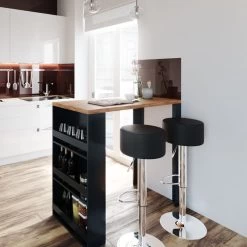 Table De Bar 117cm Anthracite/goldkraft -Magasin de meubles e60e2acc004a4c9fae1d9f102e76249a