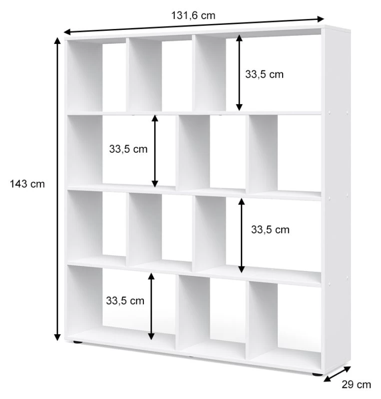 Etagère Pilar 132x143cm Blanc 6 Etagère Pilar 132x143cm Blanc – Image 6