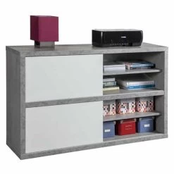 Bibliothèque 2portes Coulissantes GRANIT -Magasin de meubles eb9b3d252c0847f7848f64e7ce1ef11e