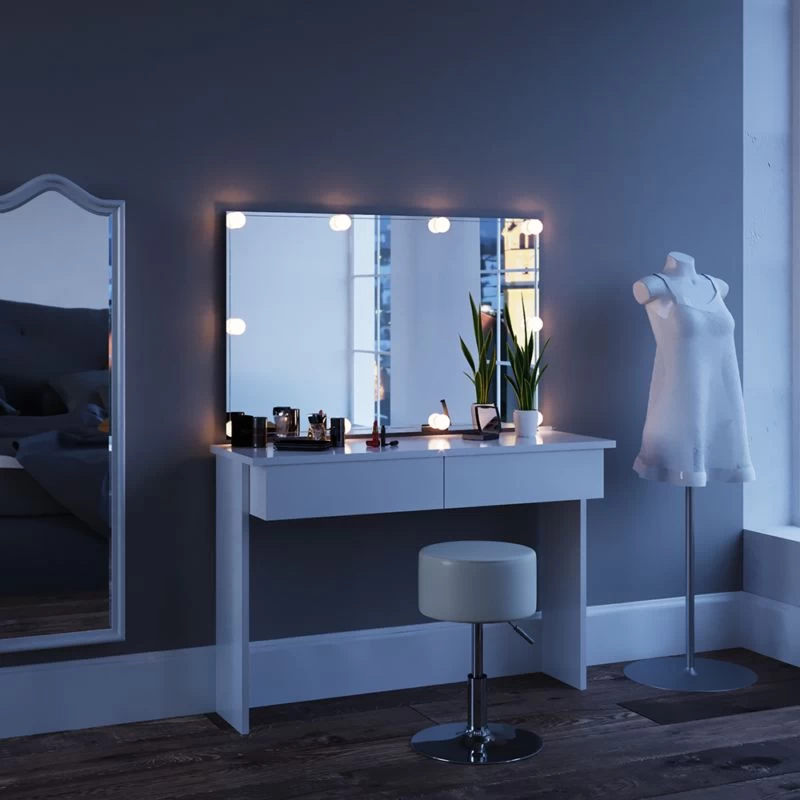 Coiffeuse Azuravec Miroir Et LED 2 Coiffeuse Azuravec Miroir Et LED – Image 2
