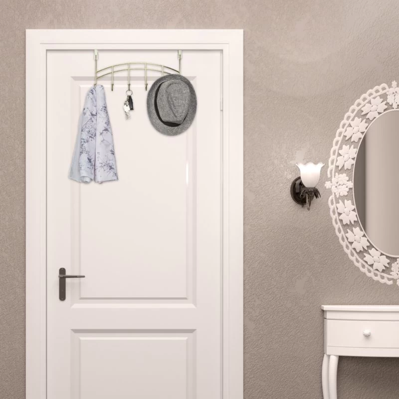 3x Patères De Porte Avec 6 Crochets 2 3x Patères De Porte Avec 6 Crochets – Image 2