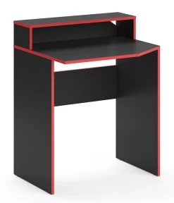 Bureau Ordinateur Kron Noir/rouge Court