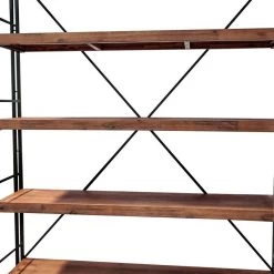Bibliothèque Métal & Acacia 190 X 150 -Magasin de meubles f67995d662184b6c84a66ce0a6b9a5dc