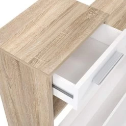 Meuble D'entrée Bois Et Blanc - MARCEL -Magasin de meubles fe93a416401b445d9d15c63b9a7307d5