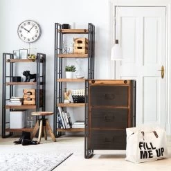 Etagère Manchester -Magasin de meubles regal manchester i akazie massiv metall 4873020