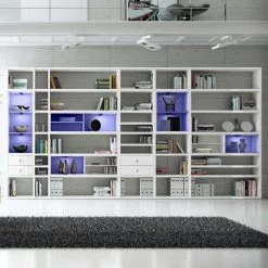 Etagère XXL Emporior L.A -Magasin de meubles xxl regalwand emporior i a rgb led beleuchtung hochglanz weiss matt weiss 3396457